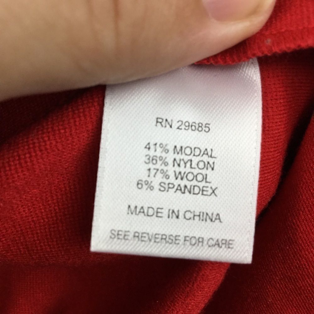 Pendleton Red Tie Waist Modal Wool Jacket MP - Picture 10 of 11